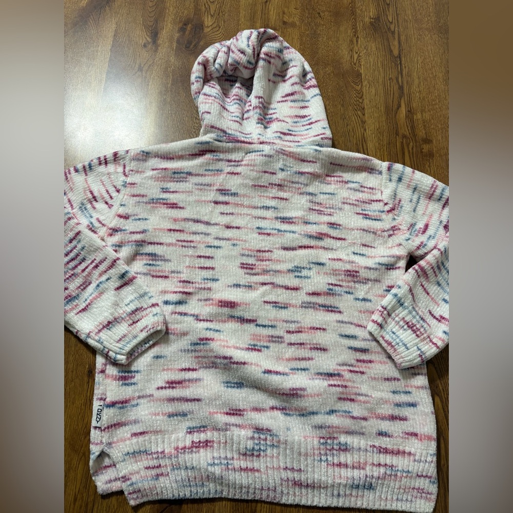 DKNY NWT Girls Confetti Soft Chenille Hooded Sweater Sz. Med. 10-12 - Picture 3 of 9